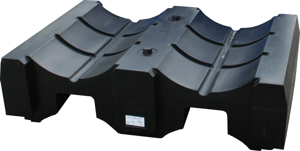 Support 2 fûts pour bac de rétention horizontal 450 L
