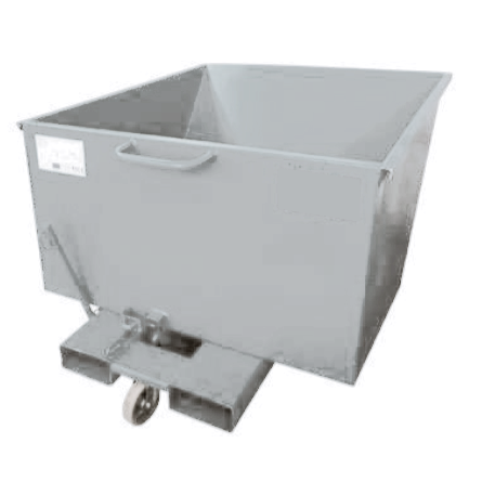 Benne à déchets auto-basculante sur roue à fourreau 500 L