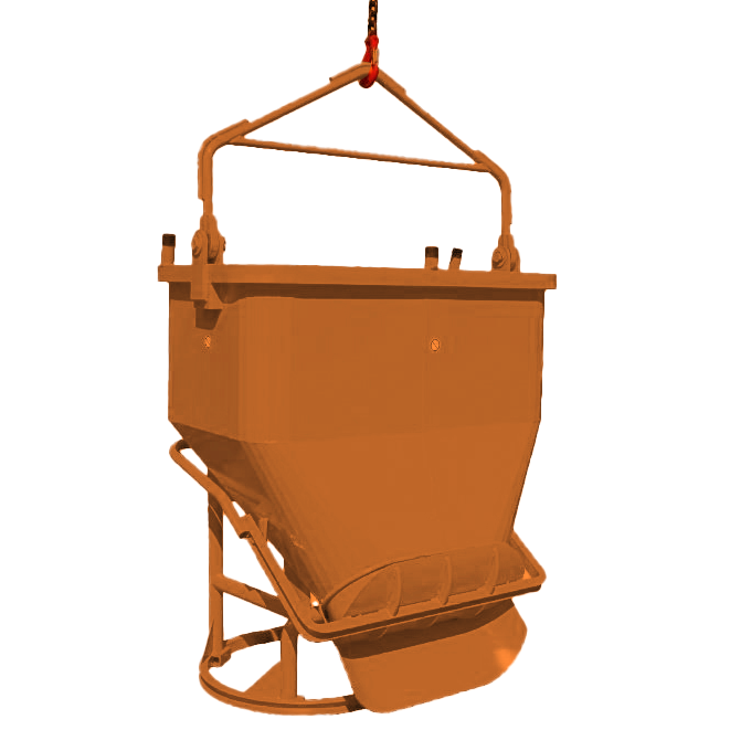 Benne à béton à ouverture large droite FDS