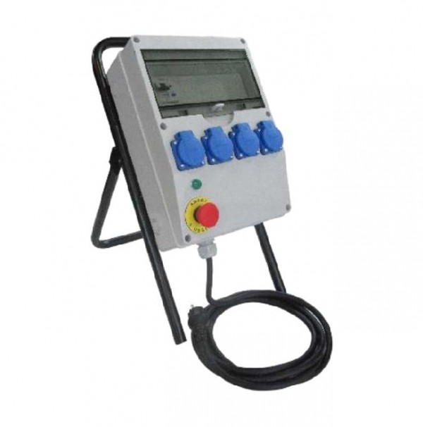 Coffret d'étage sur pieds 40A - Alimentation monophasée - 4 prises monophasées 2P+T