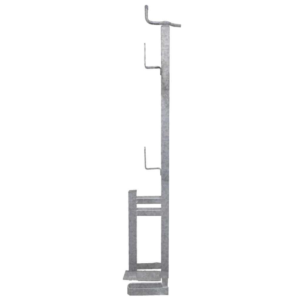 Poteau pince dalle universel pour garde-corps à planche