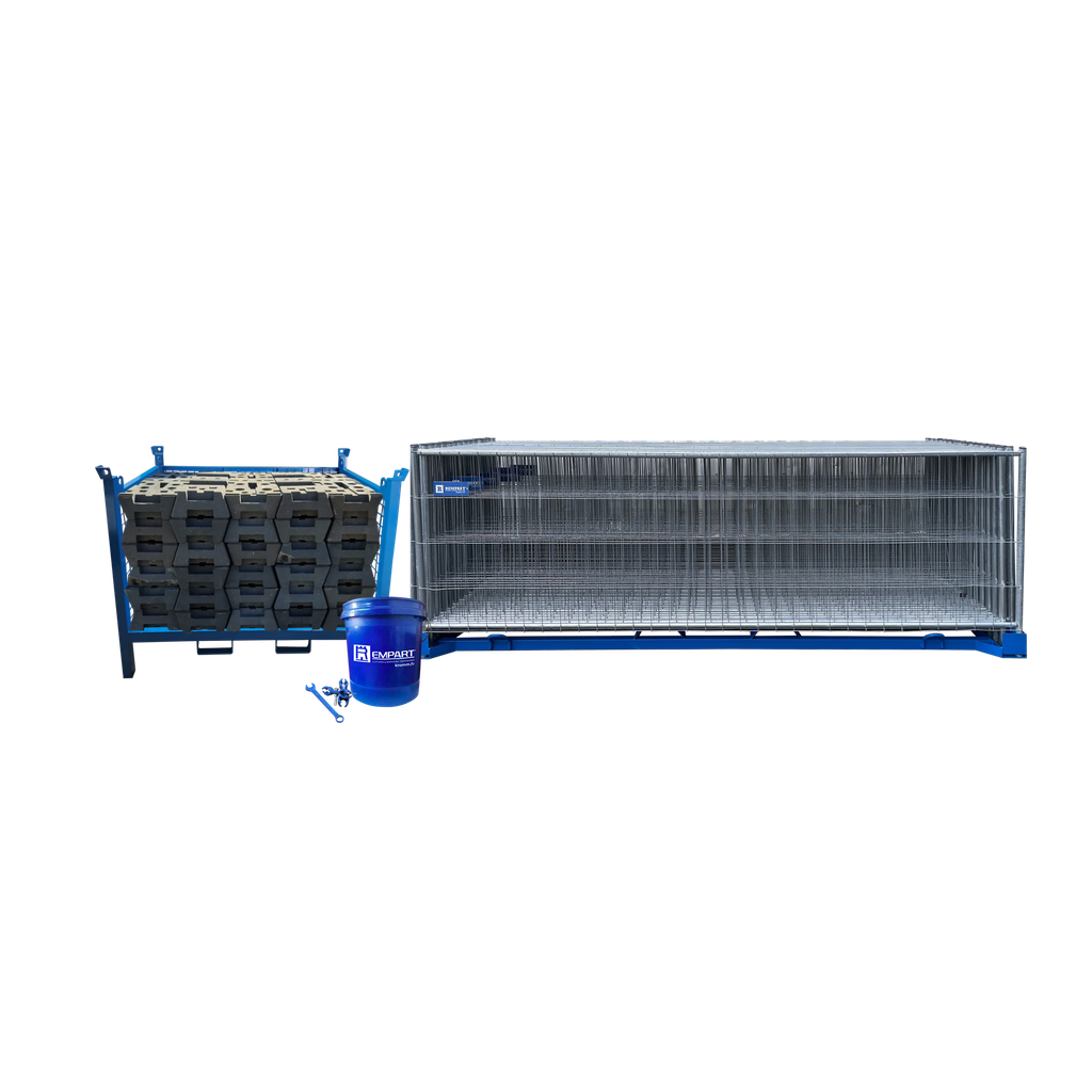 Starter Pack+ REMPART® - Clôture grillagée 4 tubes H1.2 m (02-BGR-03)