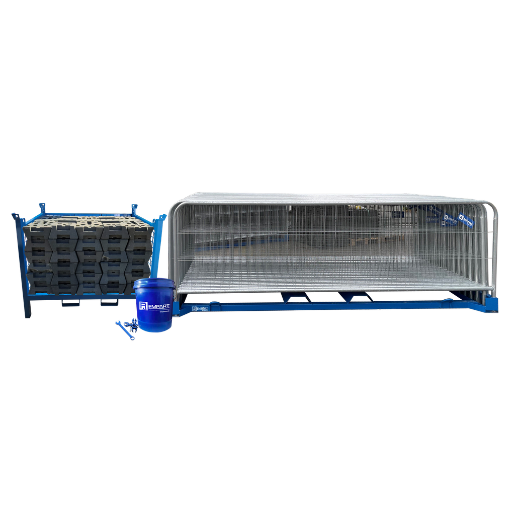 Starter Pack+ REMPART® - Clôtures grillagée renforcée arrondies Ht 1.1 m (02-BGR-06)