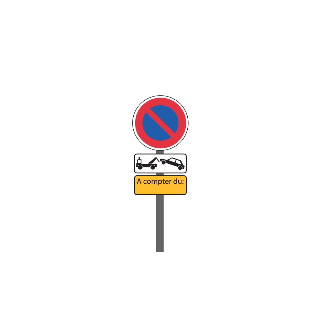 Totem anti-stationnement temporaire VDP métallique norme NF