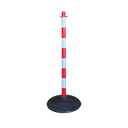 Poteau PEHD pour chaîne plastique avec socle inclus