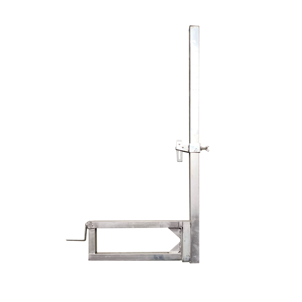 Poteau pince voile pour garde-corps grillagés