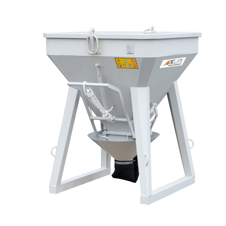 Benne à béton droite à œillets