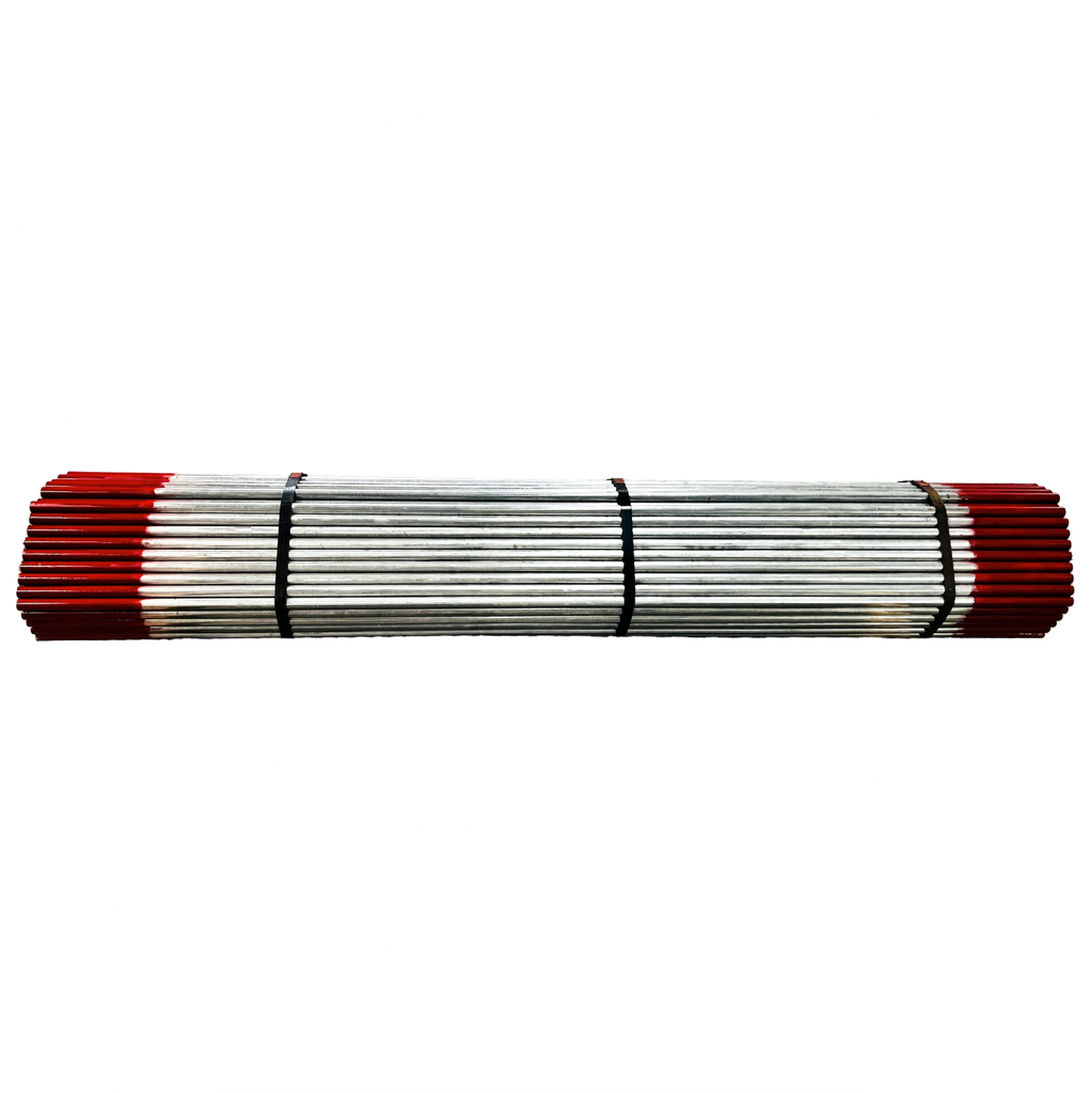 Lisse garde-corps de sécurité 3 m extrémité laquée rouge PolyAxessⓇ