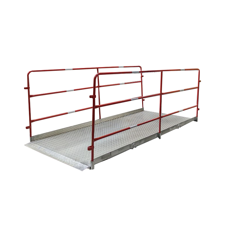 Passerelle piétons métal avec barrières amovibles 3000 x 1 200 mm