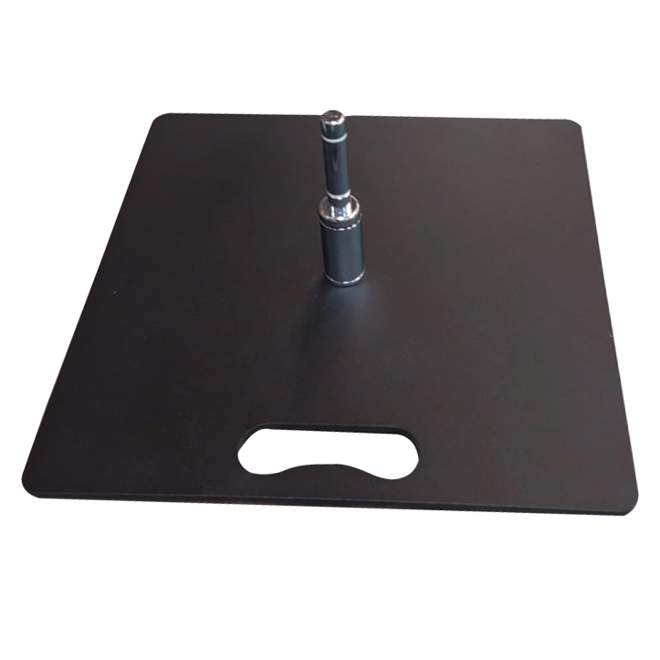 Pied carré métallique pour flag publicitaire 10 kg