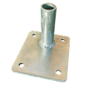 Platine simple pour potelet garde-corps galvanisée