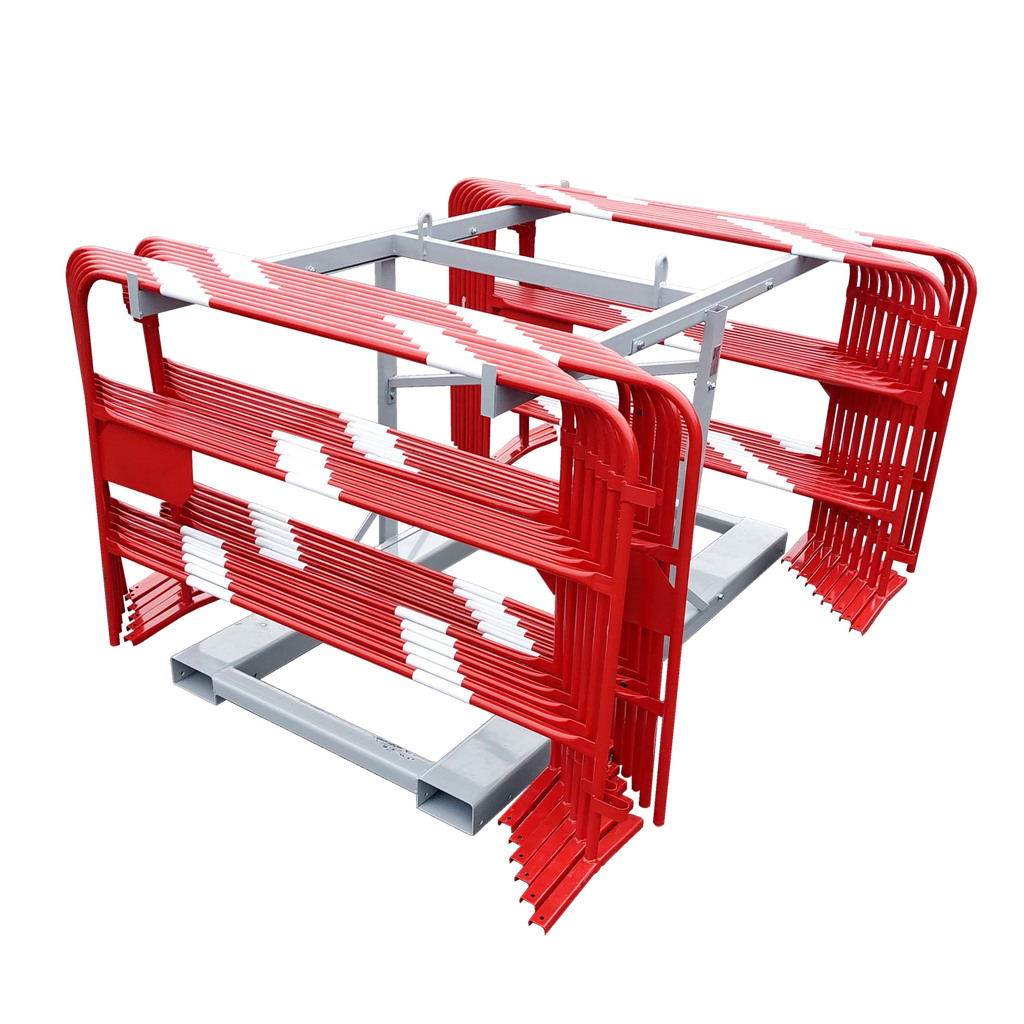 Rack de rangement barrières TP avec fourreaux élargis