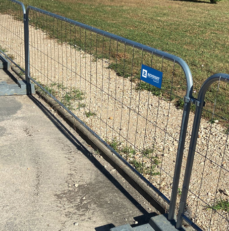 Clôture grillagée renforcée angles arrondis 3500 x H1130 mm