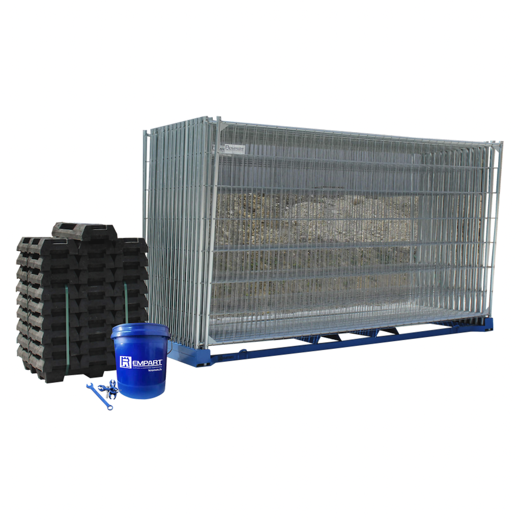 Starter Pack REMPART® - Clôture grillagée 4 tubes haute qualité renforcée (02-CG-2)