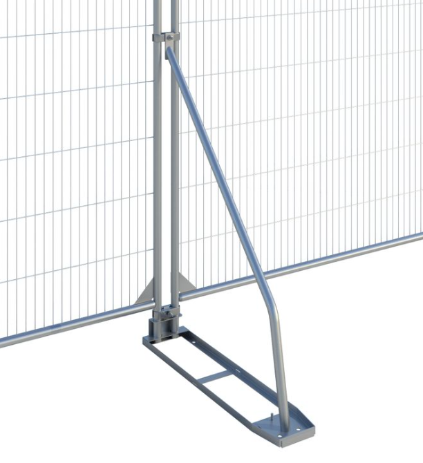 Socle déporté avec jambe de force intégrée