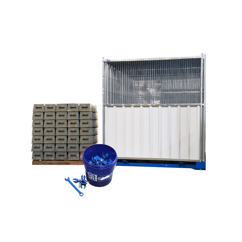 Starter Pack REMPART® - Clôture semi-grillagée blanche H2m (02-CBM-3)