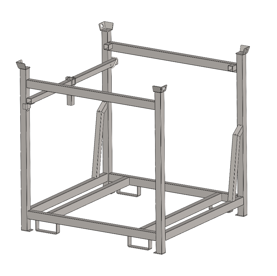 Rack de transport et stockage pour panneaux garde-corps grillagées