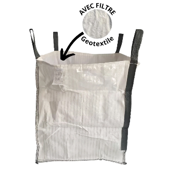 Big bag filtrant avec filtre géotextile