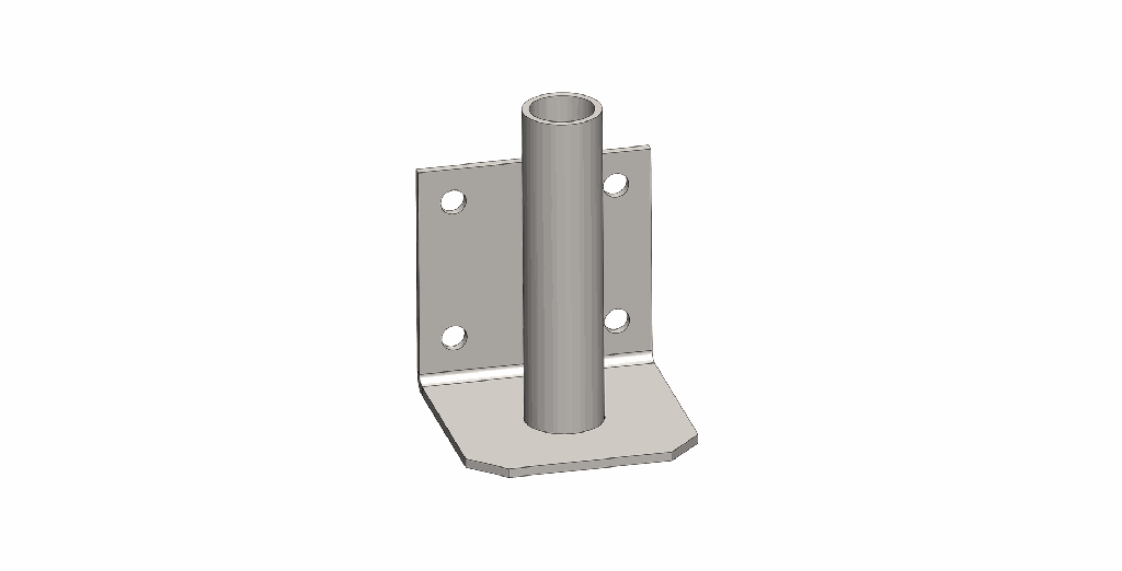 Platine pour fixation portail sur mur PPCG