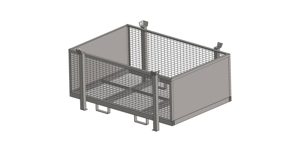 Panier stockage pour poteaux et accessoires de garde corps grillagés