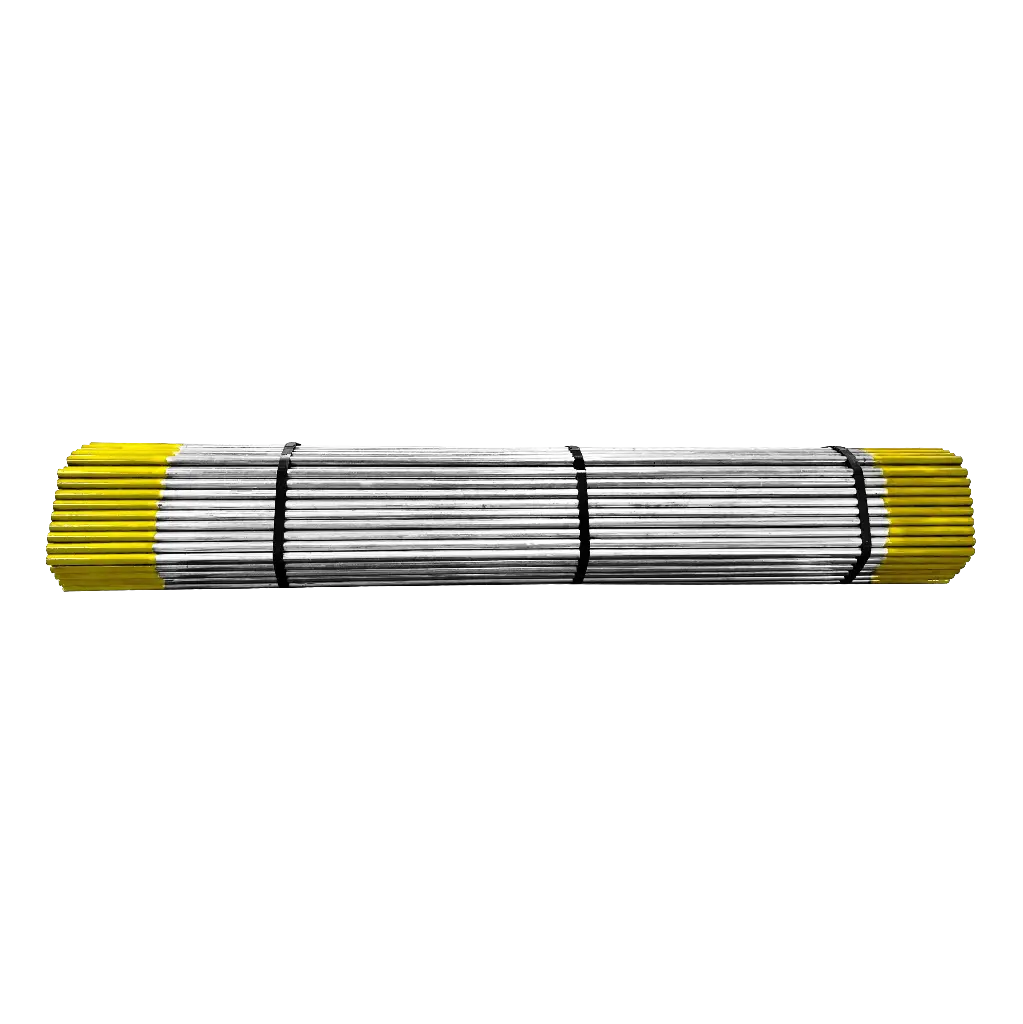 Lisse garde-corps de sécurité 3 m extrémité laquée jaune avec bouchon PolyAxessⓇ