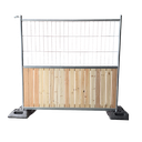 Clôture de chantier semi-grillagée & bois Dim 2 x 2 m