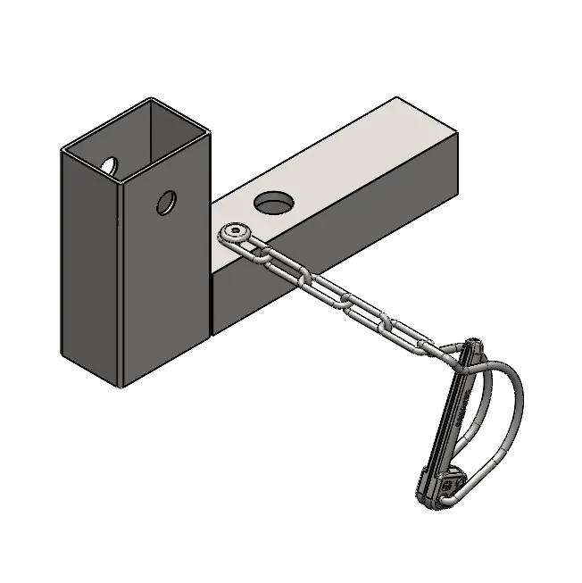 Platine horizontale fixe pour poteau reversible 2 en 1 (1 trou de fixation + Goupille)