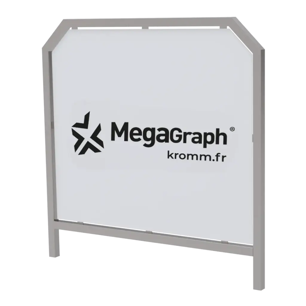 Panneau de communication alu dibond 3mm Recto/Verso sur support