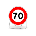 Panneau temporaire Limitation de vitesse - BK14