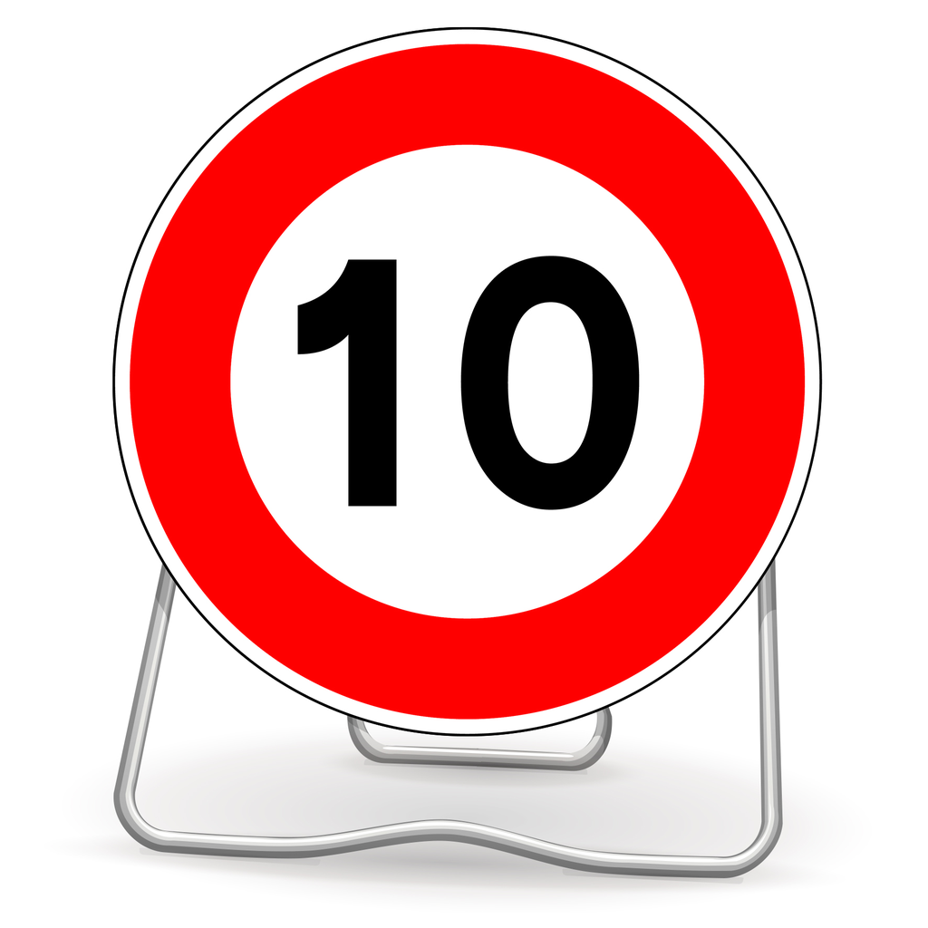 Panneau temporaire Limitation de vitesse - BK14