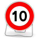 Panneau temporaire Limitation de vitesse - BK14