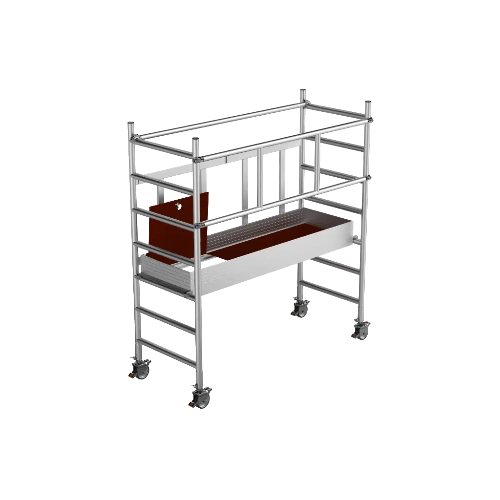 Echafaudage aluminium roulant - pliant - Hauteur de travail 3 m
