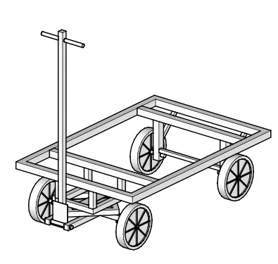 Chariot plateforme 1200 x 600 mm 