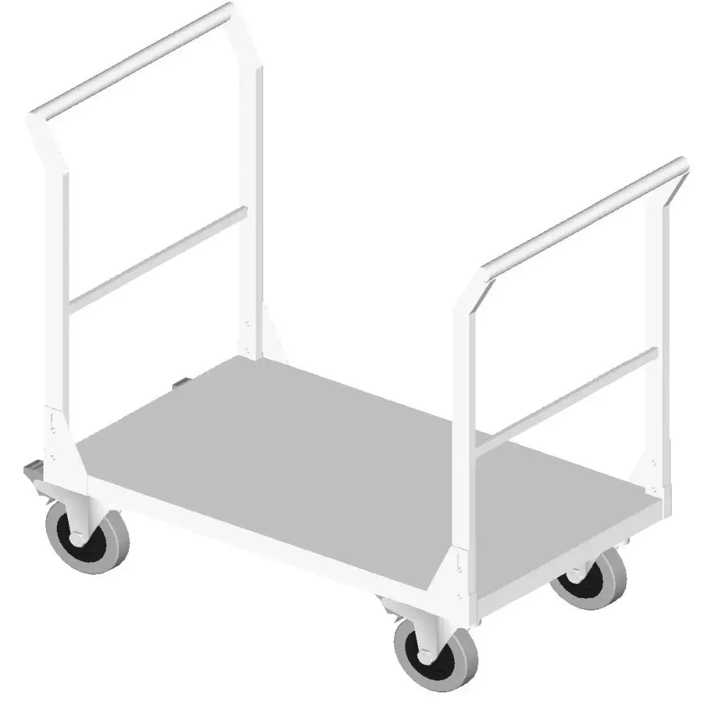 Chariot à main - plateforme 1200 x 600 mm