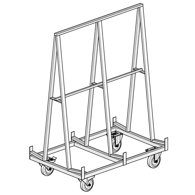 Chariot porte-plaque 