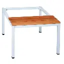 Socle banc vestiaire industrie - propre 2 cases