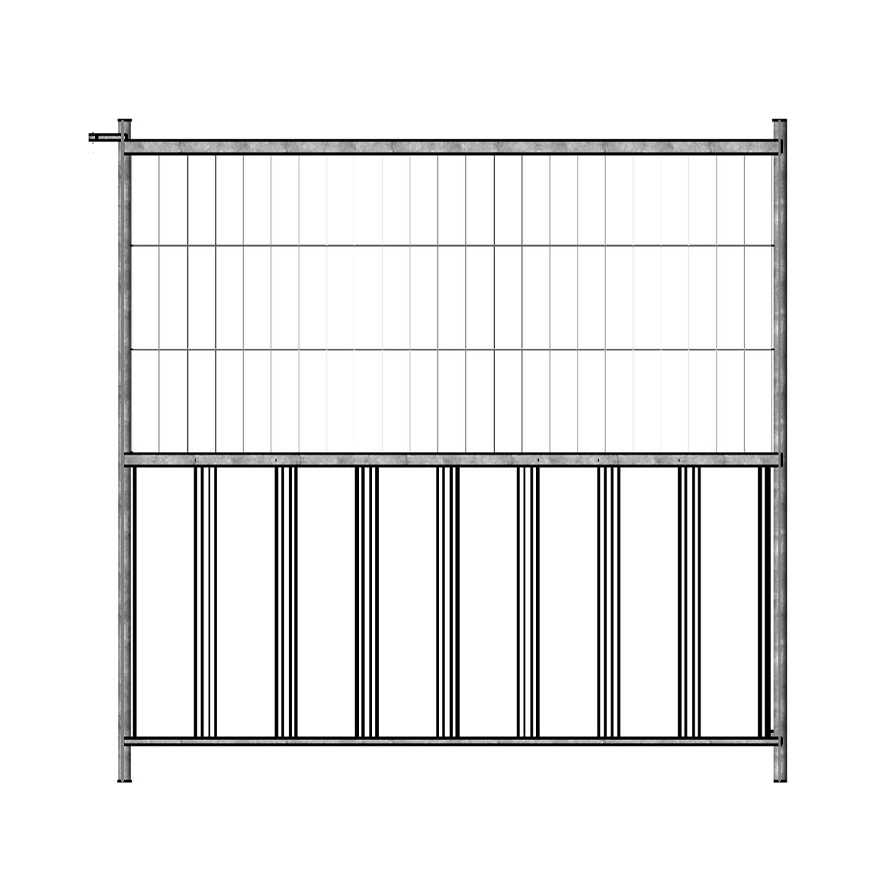 Clôture semi-grillagée blanche 2,2 m x 2 m