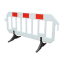 Barrière de police PEHD avec pieds