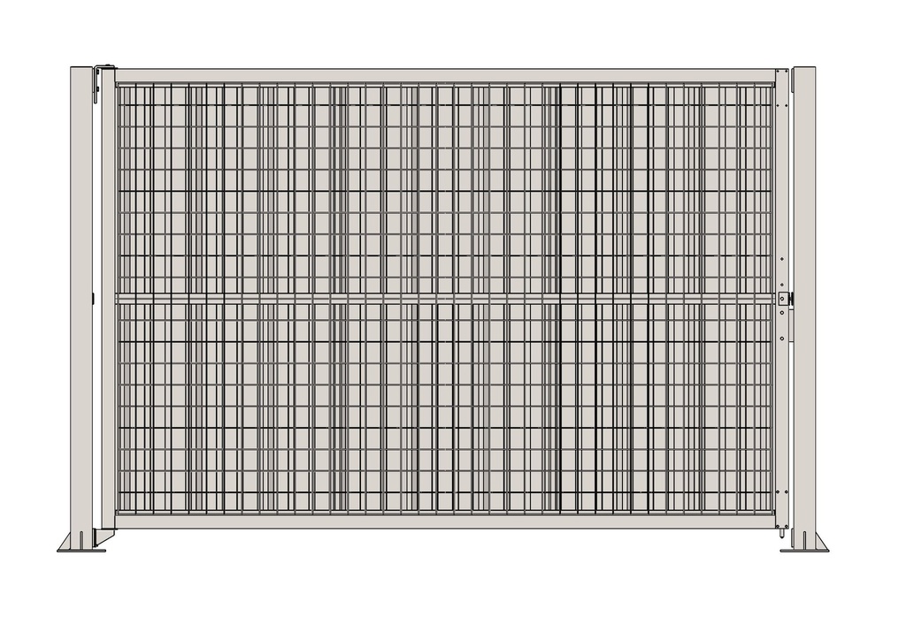 Portail de chantier battant modulable 3,2 m - 1 vantail