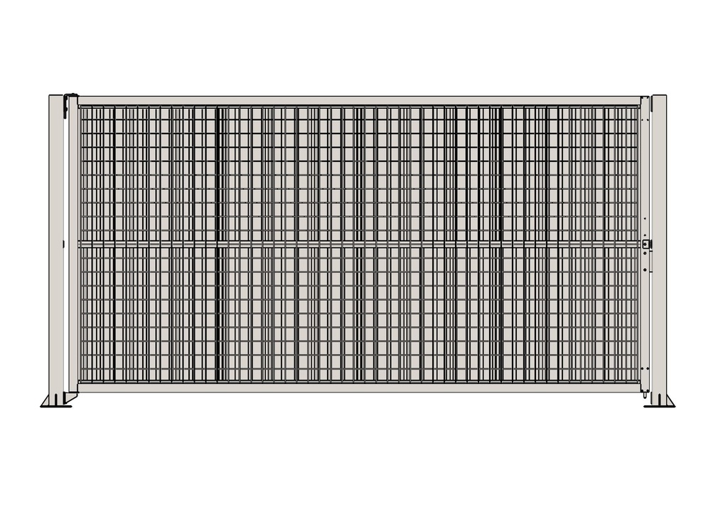 Portail de chantier battant modulable  4,2 m - 1 vantail