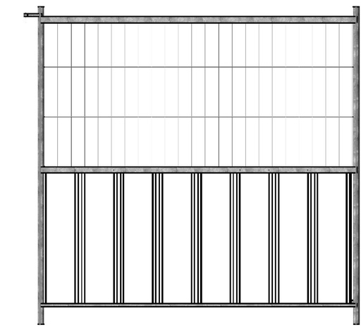 [02-CBM-3] Clôture semi-grillagée blanche 2,2 m x 2 m