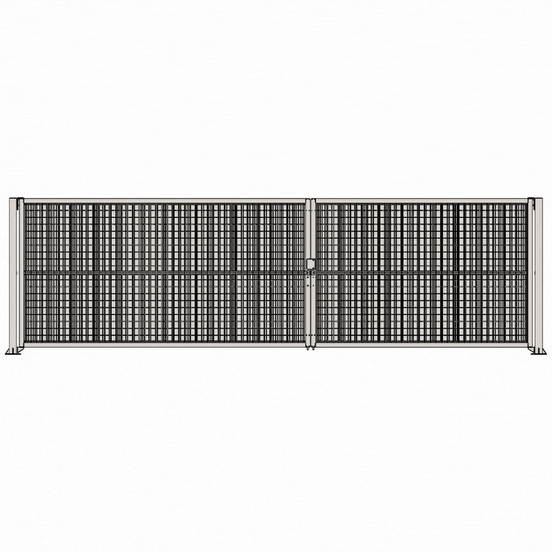 Portail de chantier battant modulable 7,4 m - 1 vant. 3 m + 1 vant. 4 m