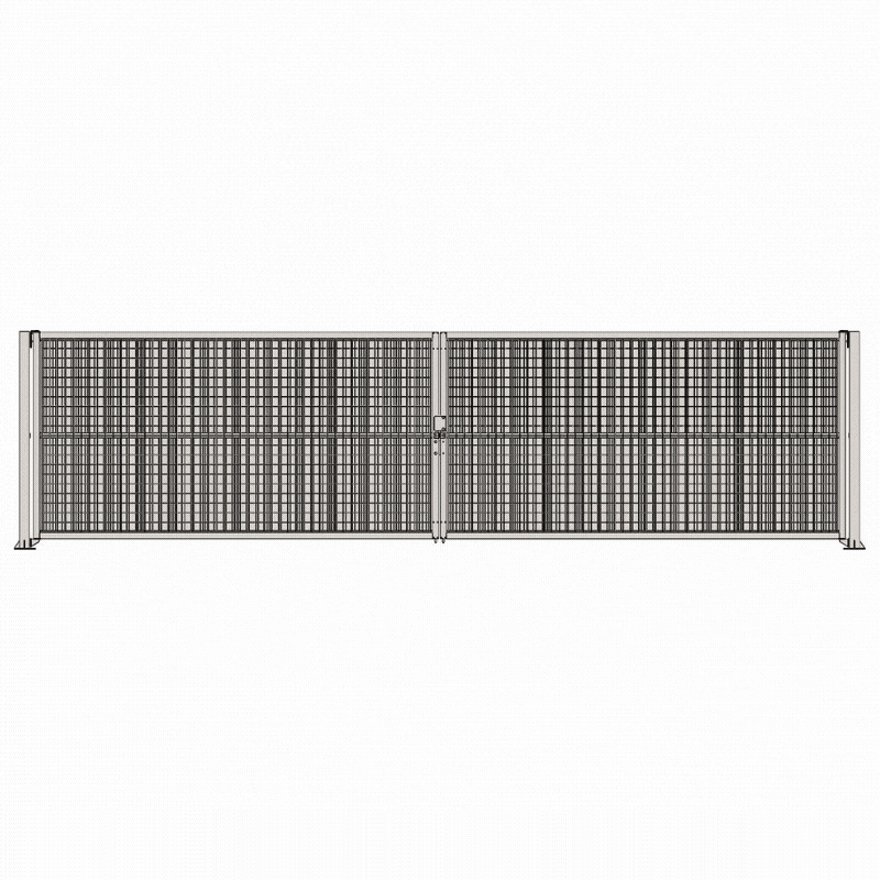 Portail de chantier battant modulable 8,4 m - 2 vantaux 4 m
