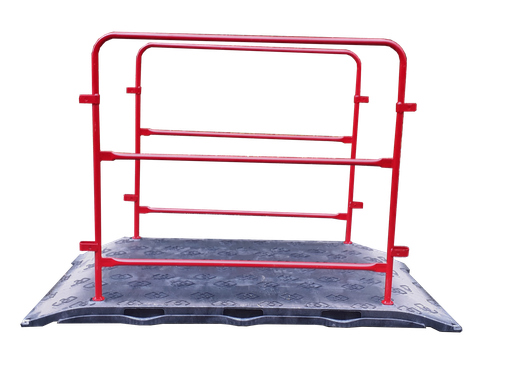 [01-PFU-5+6] Passerelle piétons thermoplastique avec barrières amovibles