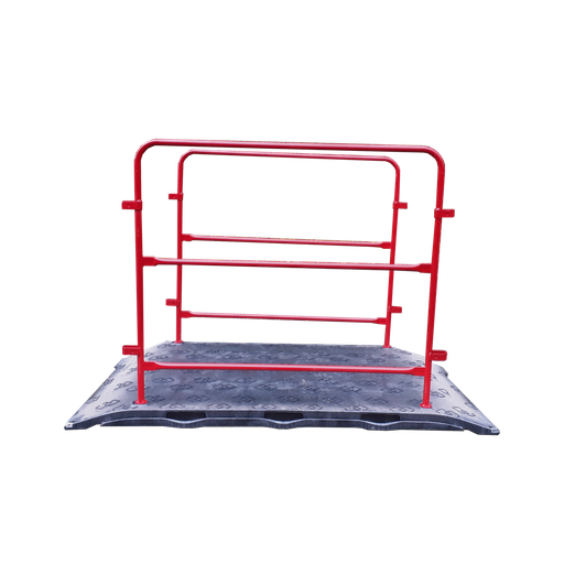 [01-PFU-5+6] Passerelle piétons thermoplastique avec barrières amovibles