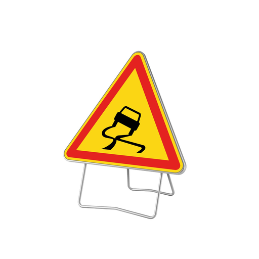 Panneau temporaire Chaussée glissante - AK4