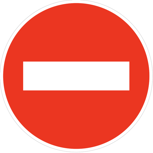 Panneau temporaire Sens interdit - BK1