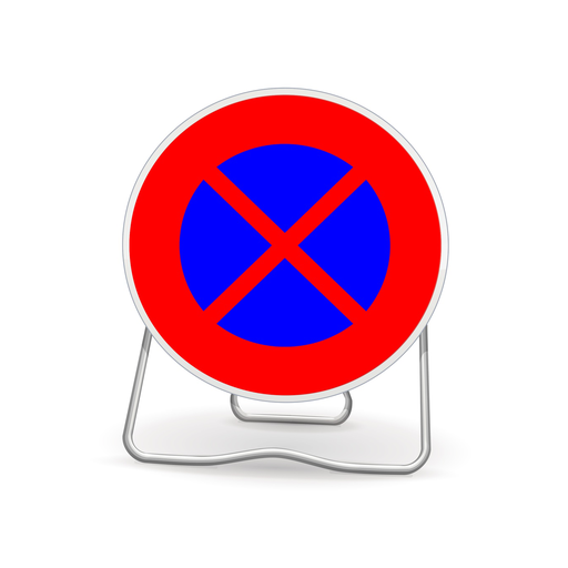 Panneau temporaire Arrêt et stationnement interdits - BK6D