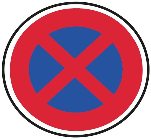 Panneau temporaire Arrêt et stationnement interdits - BK6D
