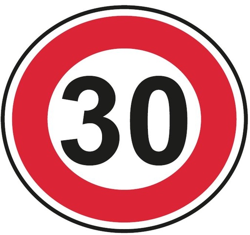 Panneau temporaire Limitation de vitesse - BK14